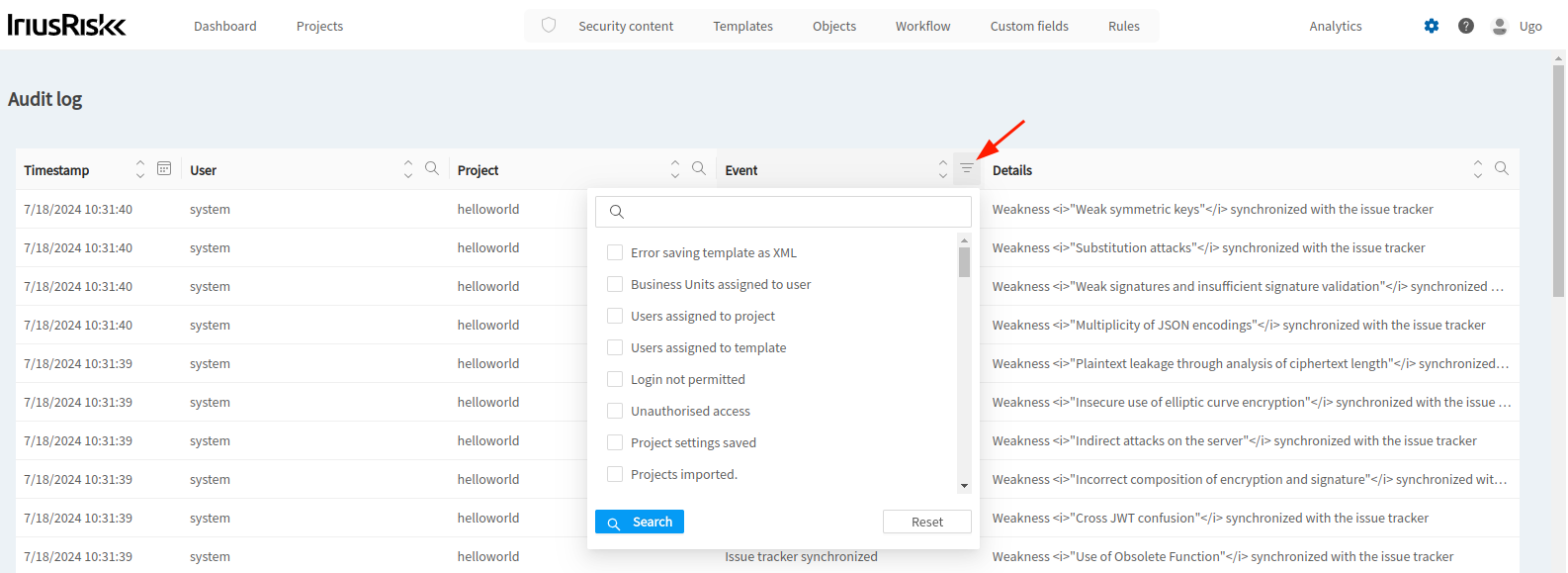 Understanding and Utilizing Audit Logs in IriusRisk