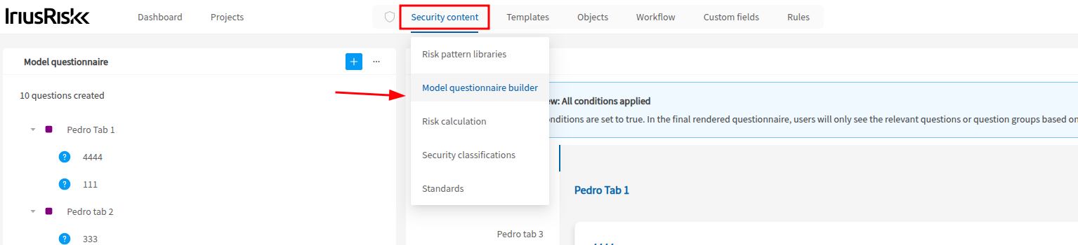 Getting Started with the Model Questionnaire Builder in IriusRisk