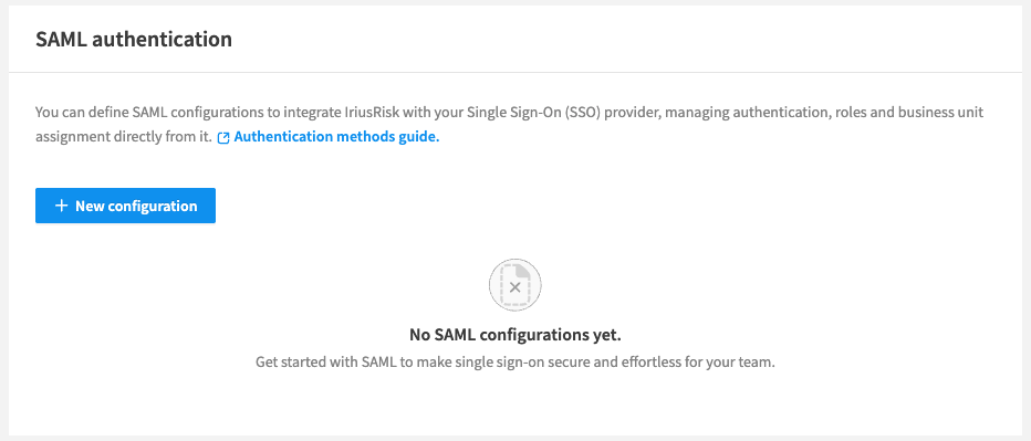 Configuring SAML Authentication in IriusRisk (4.48+)