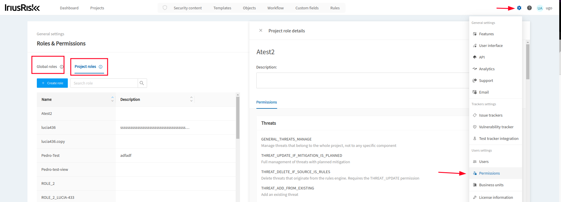Assigning Global and Project Roles